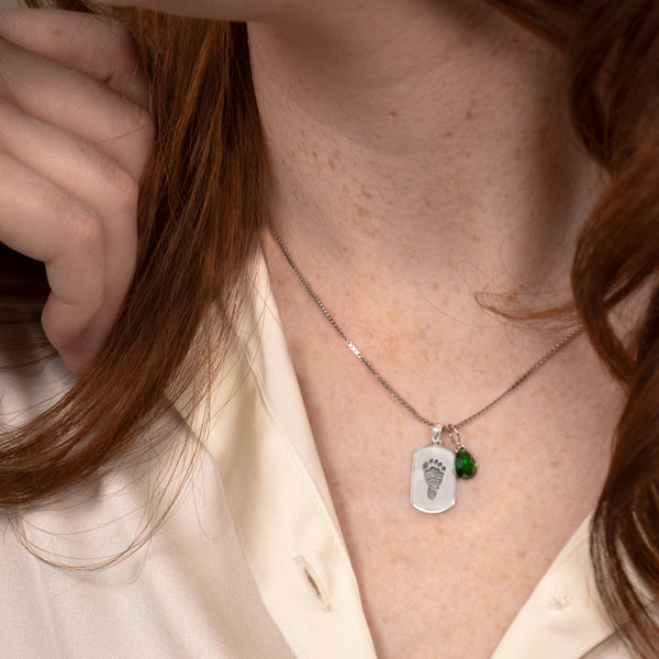 Personalized Petite Dog Tag Pendant