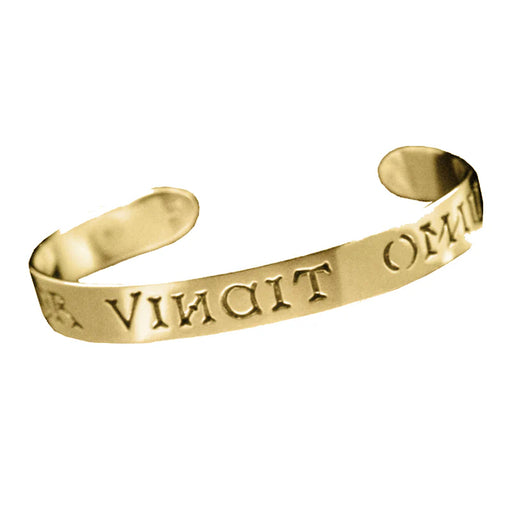 Amor Vincit Omnia - Virgil 14K Gold Cuff Bracelet