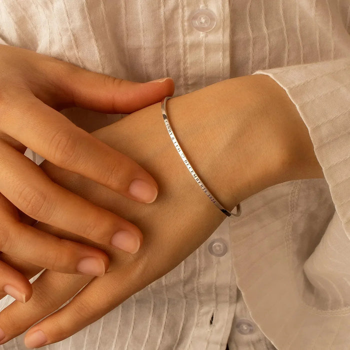 Sterling Silver Skinny Cuff Bracelet-Jewelry-Anavia-Afterlife Essentials