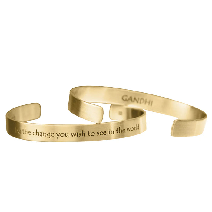 Be The Change - Gandhi 14K Gold Bracelet