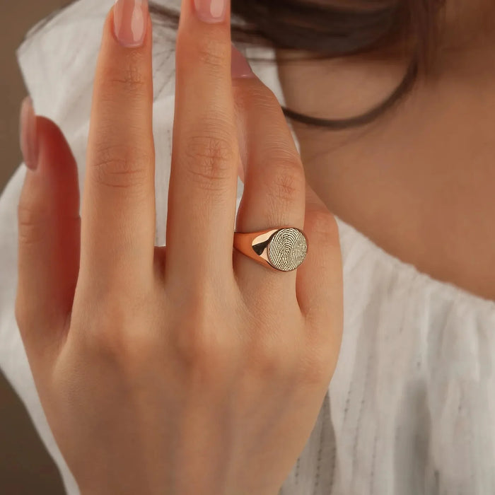 Fingerprint Signet Memorial Rings-Jewelry-Anavia-Afterlife Essentials