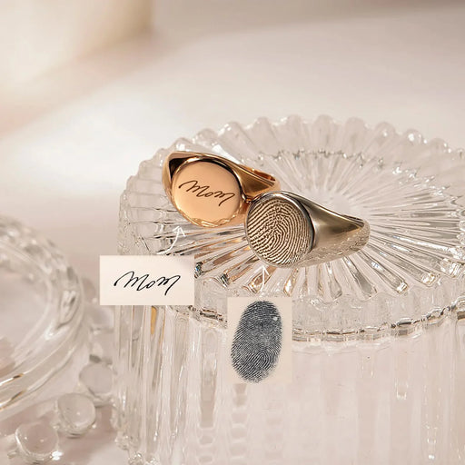 Fingerprint Signet Memorial Rings-Jewelry-Anavia-Afterlife Essentials