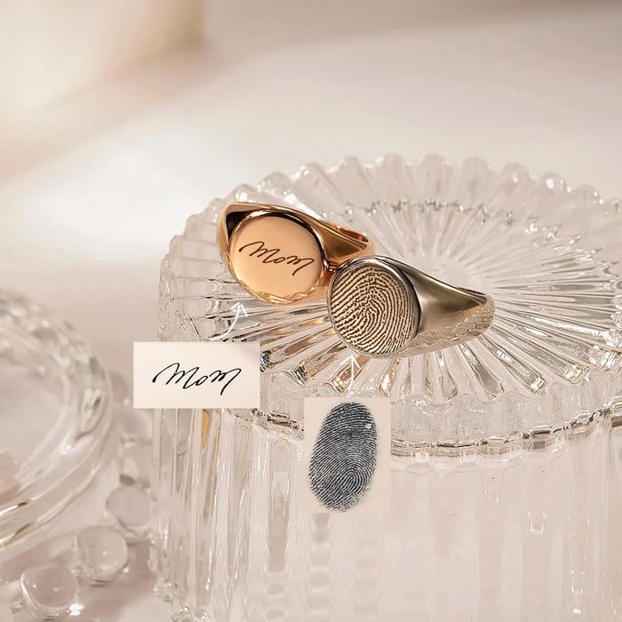 Fingerprint Signet Memorial Rings-Jewelry-Anavia-Afterlife Essentials