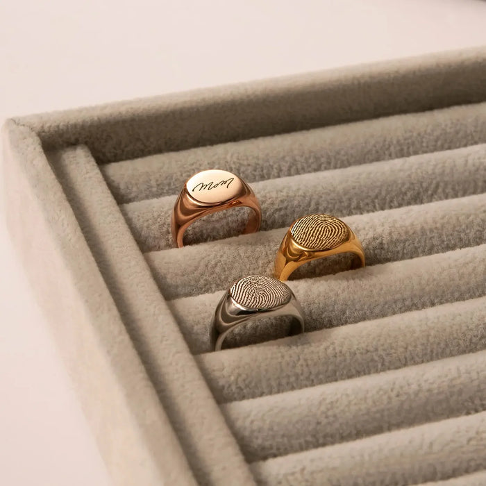 Fingerprint Signet Memorial Rings-Jewelry-Anavia-Afterlife Essentials