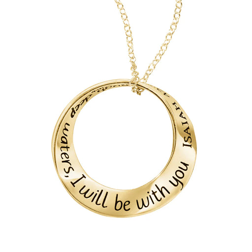 Deep Waters - Isaiah 43:2 14K Gold Necklace