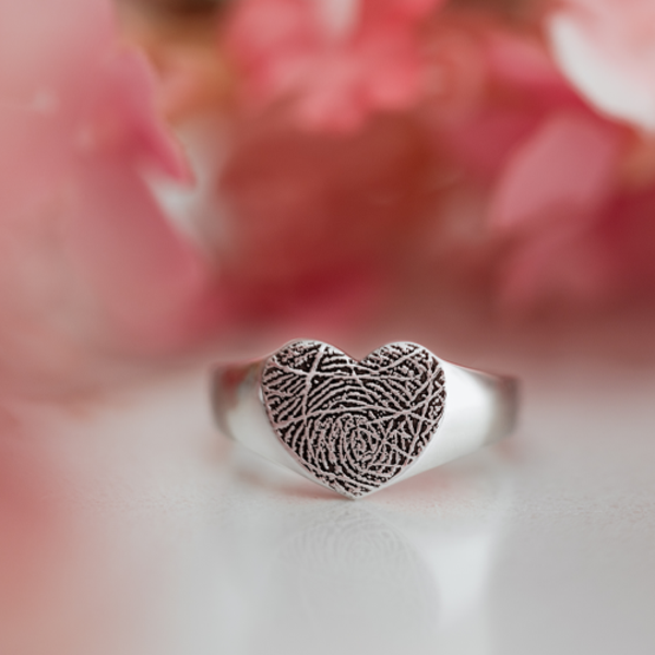 Personalized Bold Heart Ring