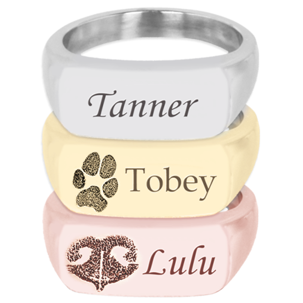 Personalized Rectangle Ring