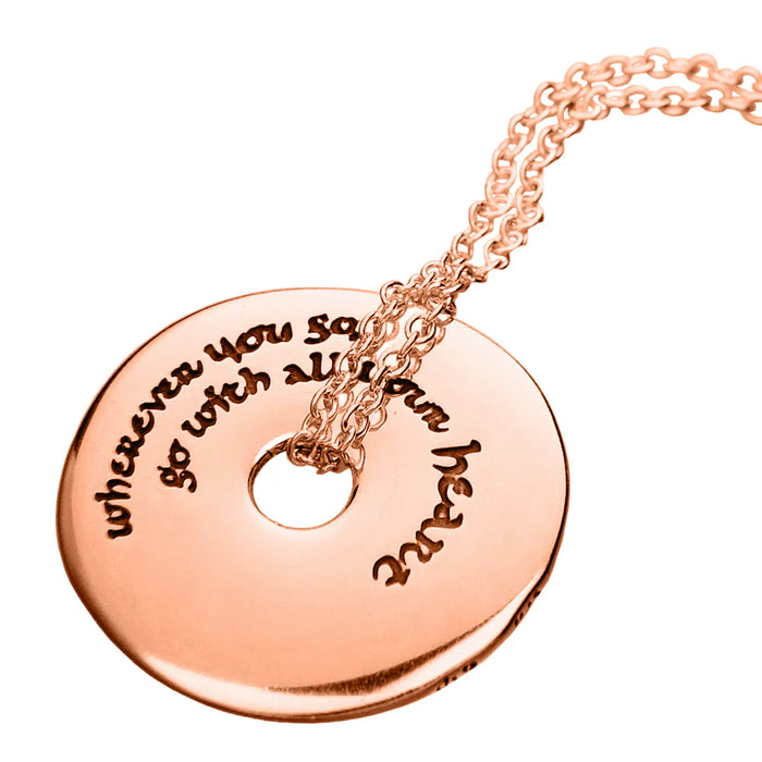 Go With All Your Heart - Confucius 14K Gold necklace