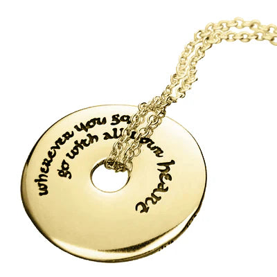 Go With All Your Heart - Confucius 14K Gold necklace