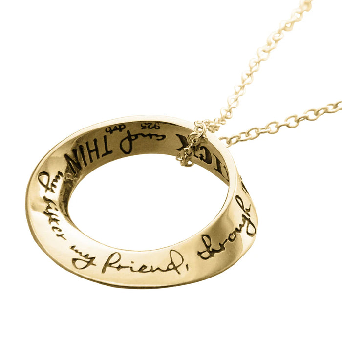 My Sister, My Friend Through Thick And Thin 14K Gold Necklace