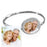 Oval Photo Engraved Bangle Bracelet Jewelry