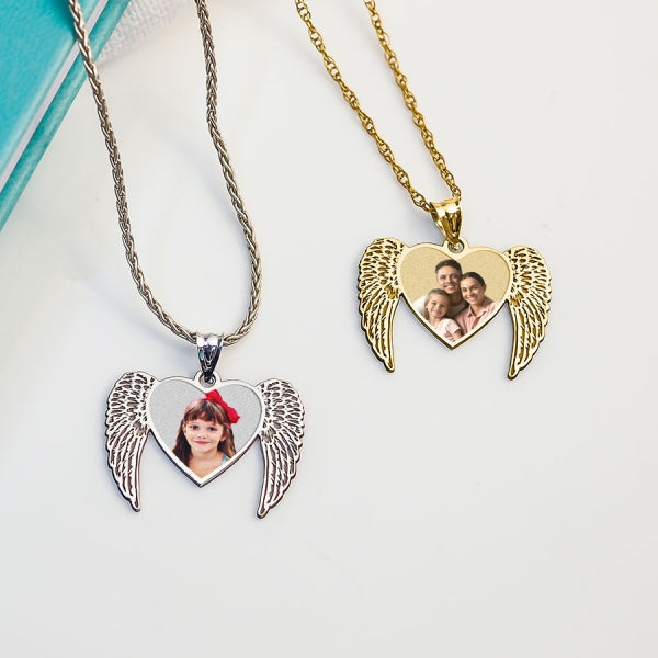 Angel Heart Picture Pendant Jewelry
