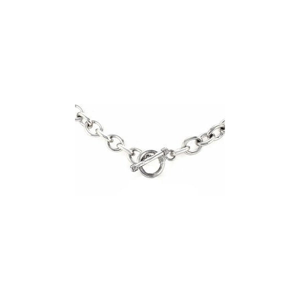 Sterling Silver Tiffany Style Heart Toggle Necklace Jewelry