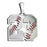Color Enameled Baseball Number Pendant with 2 Digits Jewelry