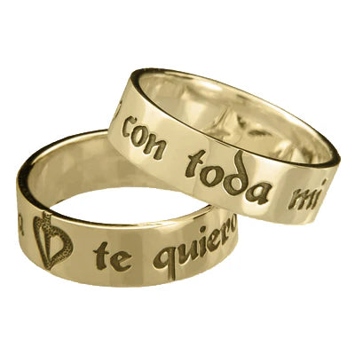 Spanish: Te Quiero Con Toda Mi Alma Ring - Gold