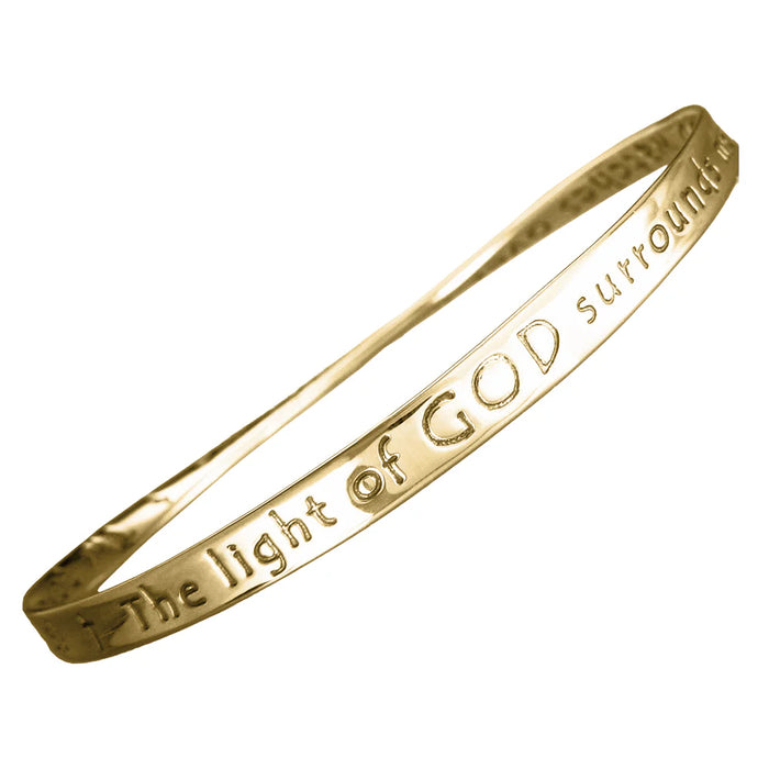 The light of God surrounds me - James Dillet Freeman 14K Gold Bracelet