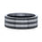 DIPLO Ceramic Ring with Tungsten Inlay With Flat Polished Edges - 8 mm