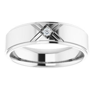.03 CT Natural Diamond Accented Band 124688 - 6 mm