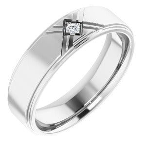 .03 CT Natural Diamond Accented Band 124688 - 6 mm