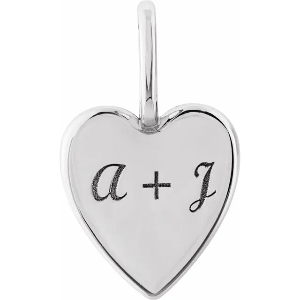 Engravable Heart Elongated Pendant 88119