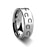 Animal Horse Shoe Print Ring Engraved Flat Tungsten Ring - 4mm - 12mm