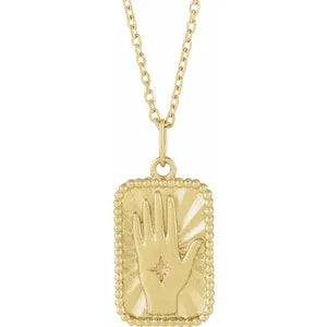 Hamsa Hand Tarot 16-18" Necklace or Pendant 88168