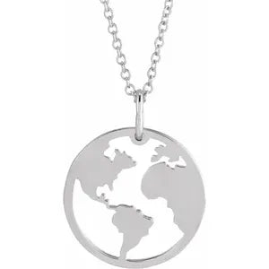 Earth Cutout 16-18" Necklace or Pendant 88178