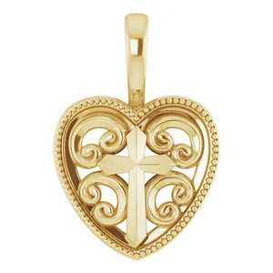 Cross and Heart Necklace or Pendant R50029