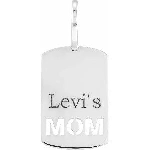 Engravable Pierced Mom Pendant 88208