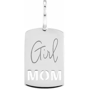 Engravable Pierced Mom Pendant 88208