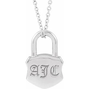 Engravable Lock 16-18" Necklace or Pendant 88239