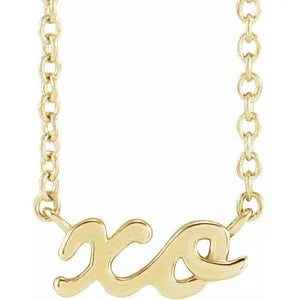 Script "XO" Necklace 88222