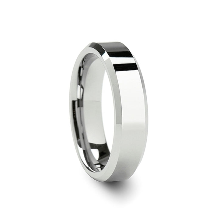 CALERA Cobalt Ring with Beveled Edges and Polished Finish 4 mm - 8 mm