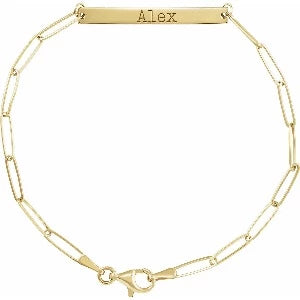 Engravable Bar 7" Bracelet BRC903