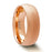 EMBER Domed Tungsten Carbide Ring with Rose Gold Plating and Sandblasted Crystalline Finish - 2mm - 8mm