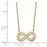 10K 18inch Polished CZ Infinity Necklace