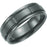 Black Titanium Grooved Band T1023 - 7 mm