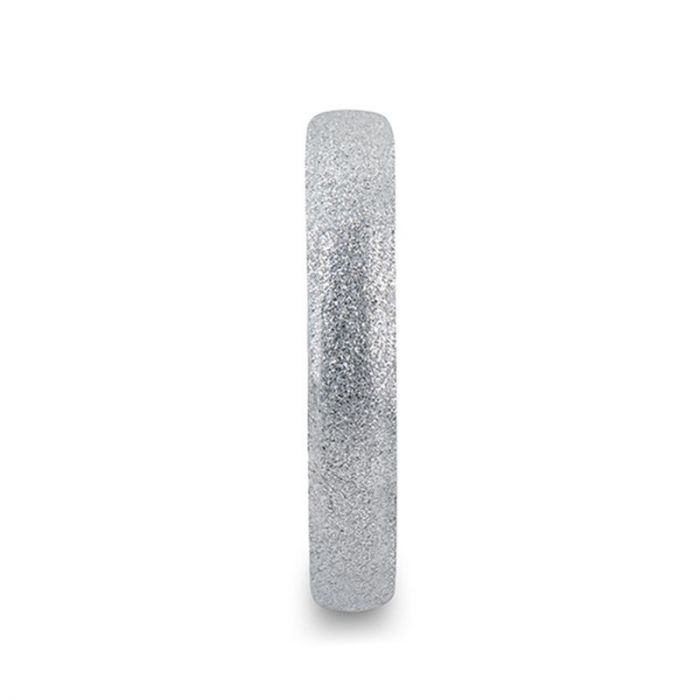 QUARTZ Domed Tungsten Carbide Ring with Sandblasted Crystalline Finish - 2mm - 8mm
