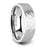 MARTEL White Tungsten Ring with Hammered Finish and Polished Bevels - 6mm & 10mm