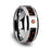 NOAH Tungsten Ring with Black and Orange Carbon Fiber and Orange Padparadscha Setting - 8mm