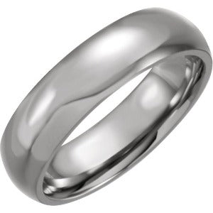 Titanium Domed Polished Band T805 - 3 mm - 10 mm