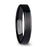 OCTAVIUS Flat Black Ceramic Ring with Brushed Center & Polished Edges - 4 mm - 12 mm