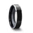 MACLAREN Black Polish Finished Center Tungsten Wedding Band with Polished Gray Tungsten Beveled Edges - 4mm - 8mm