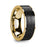 BARUCH Polished 14k Yellow Gold Men’s Wedding Ring with Black Carbon Fiber Inlay - 8mm