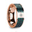 ISAAKIOS Diamond Accented 14k Rose Gold Men’s Wedding Ring with Black & Green Carbon Fiber Inlay - 8mm