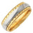 14K Yellow & White Etched Band with Milgrain 50311 - 6 mm