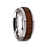 DALBERG Tungsten Carbide Rose Wood Inlay Polished Finish Men’s Domed Wedding Ring - 8mm