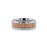 RUBRA Red Oak Wood Inlaid Titanium Ring with Bevels - 8mm