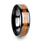 SAGON Black Ceramic Ring with Polished Bevels and Teak Wood Inlay - 6mm - 10mm