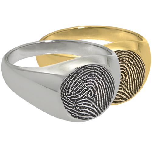 Fingerprint Elegant Round Ring